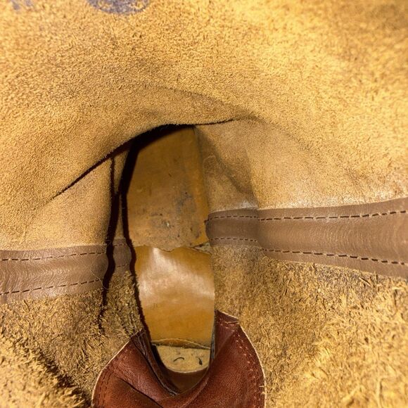 Rare VTG 90s Red Wing Pecos Roper Boots Men’s 8.5B Brown Leather Work Cowboy USA main image 8